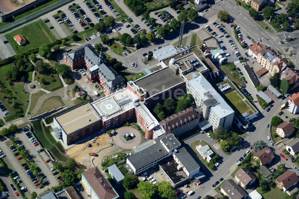 Bruchsal von oben - Klinikgelände des Krankenhauses Fürst-Stirum-Klinik in Bruchsal im Bundesland Baden-Württemberg