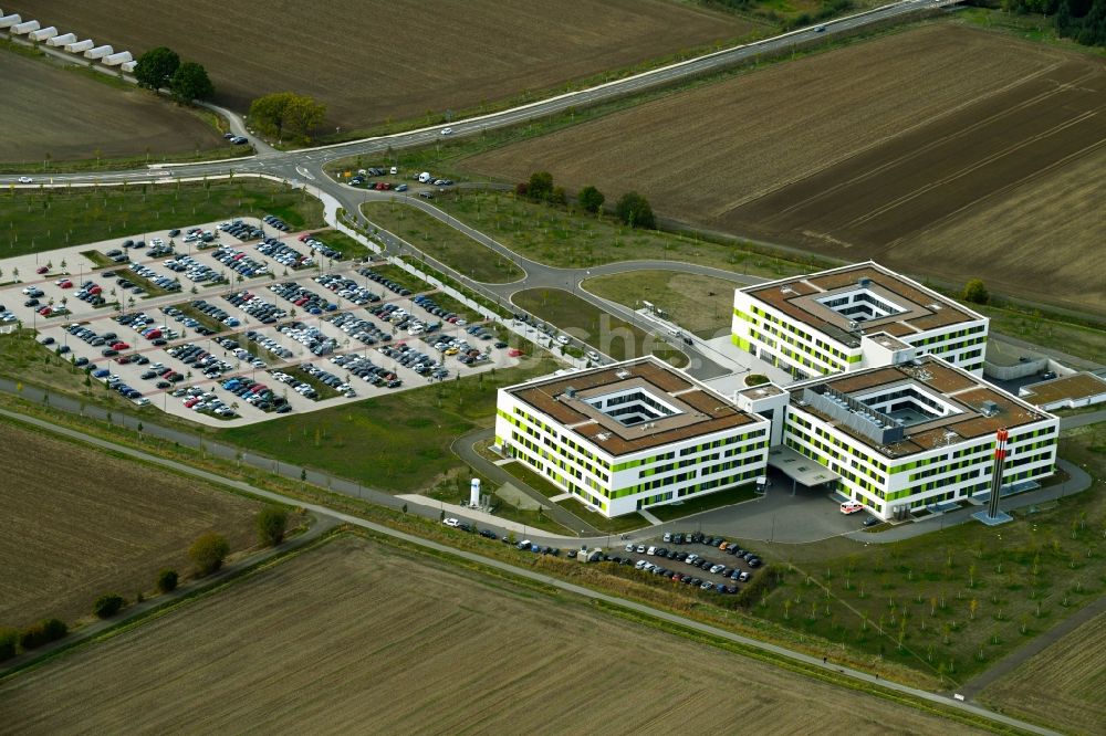 Obernkirchen aus der Vogelperspektive: Klinikgelände des Krankenhauses Gesamtklinikum für das Schaumburger Land in Obernkirchen im Bundesland Niedersachsen, Deutschland