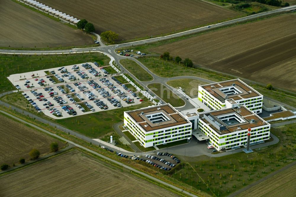 Luftaufnahme Obernkirchen - Klinikgelände des Krankenhauses Gesamtklinikum für das Schaumburger Land in Obernkirchen im Bundesland Niedersachsen, Deutschland