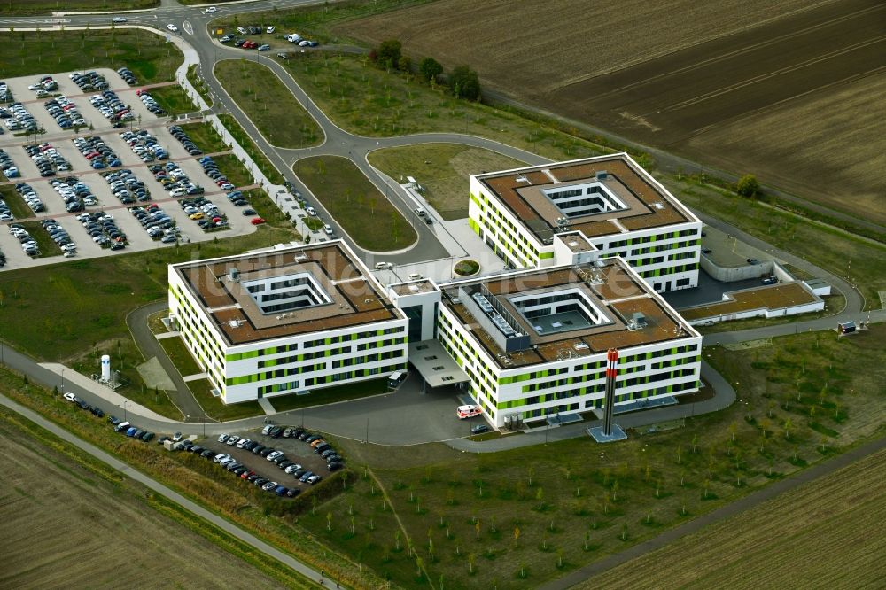 Obernkirchen von oben - Klinikgelände des Krankenhauses Gesamtklinikum für das Schaumburger Land in Obernkirchen im Bundesland Niedersachsen, Deutschland