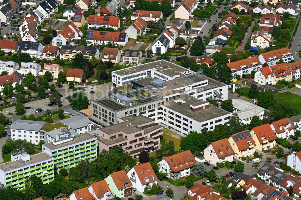 Luftbild Schwetzingen - Klinikgelände des Krankenhauses GRN-Klinik in Schwetzingen im Bundesland Baden-Württemberg, Deutschland