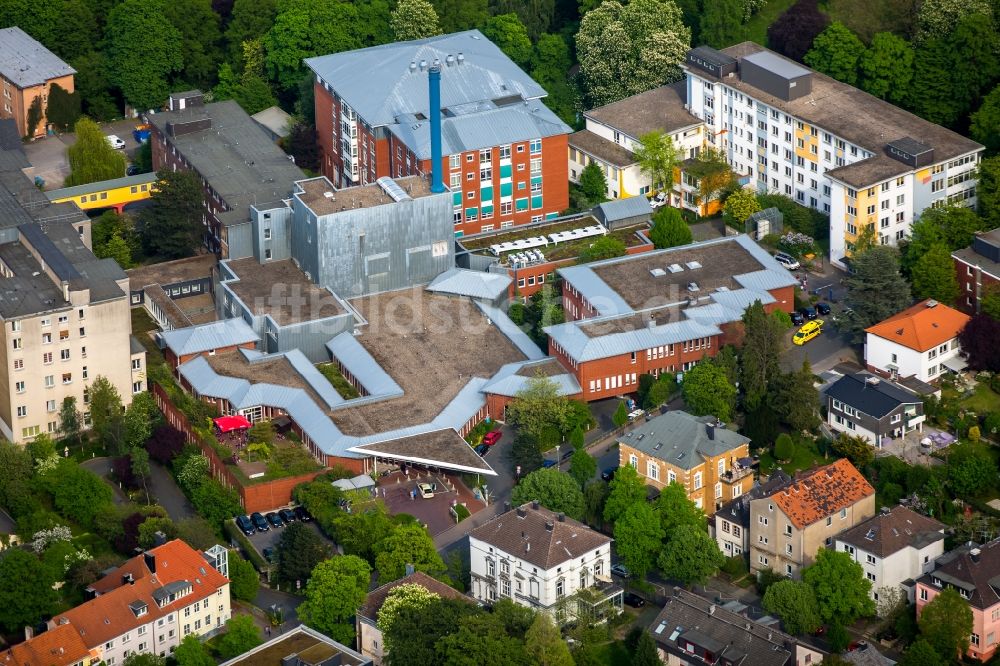 Hagen aus der Vogelperspektive: Klinikgelände des Krankenhauses an der Grünstraße in Hagen im Bundesland Nordrhein-Westfalen