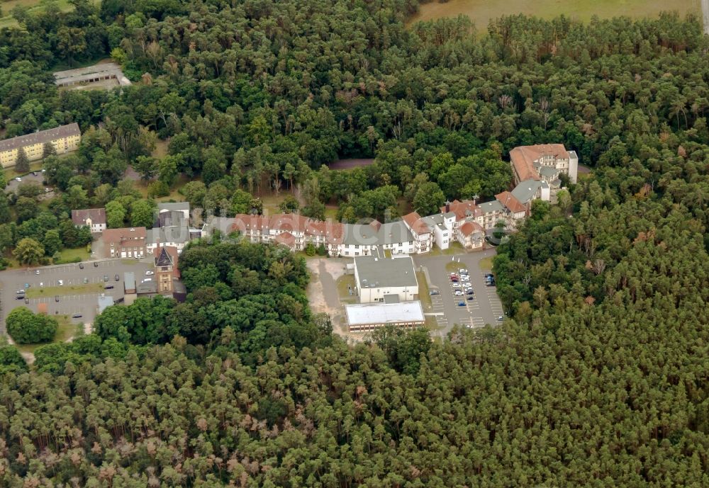 Luftbild Gommern - Klinikgelände des Krankenhauses HELIOS Fachklinik in Gommern im Bundesland Sachsen-Anhalt, Deutschland