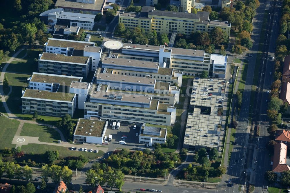 Luftbild Erfurt - Klinikgelände des Krankenhauses der HELIOS Kliniken GmbH in Erfurt im Bundesland Thüringen