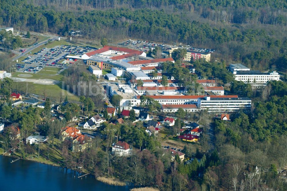 Bad Saarow aus der Vogelperspektive: Klinikgelände des Krankenhauses HELIOS Klinikum Bad Saarow Klinik im Bundesland Brandenburg