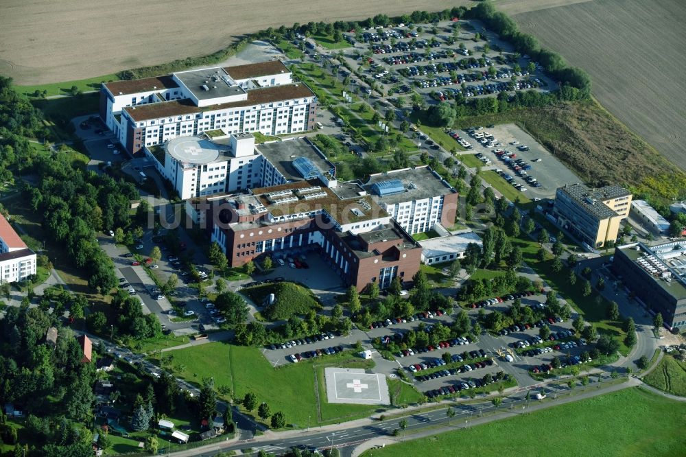 Leipzig aus der Vogelperspektive: Klinikgelände des Krankenhauses HELIOS Park-Klinikum Leipzig und Herzzentrum Leipzig an der Strümpellstraße in Leipzig im Bundesland Sachsen, Deutschland