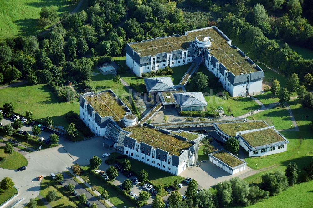 Leipzig von oben - Klinikgelände des Krankenhauses HELIOS Park-Klinikum Leipzig an der Morawitzstraße in Leipzig im Bundesland Sachsen, Deutschland