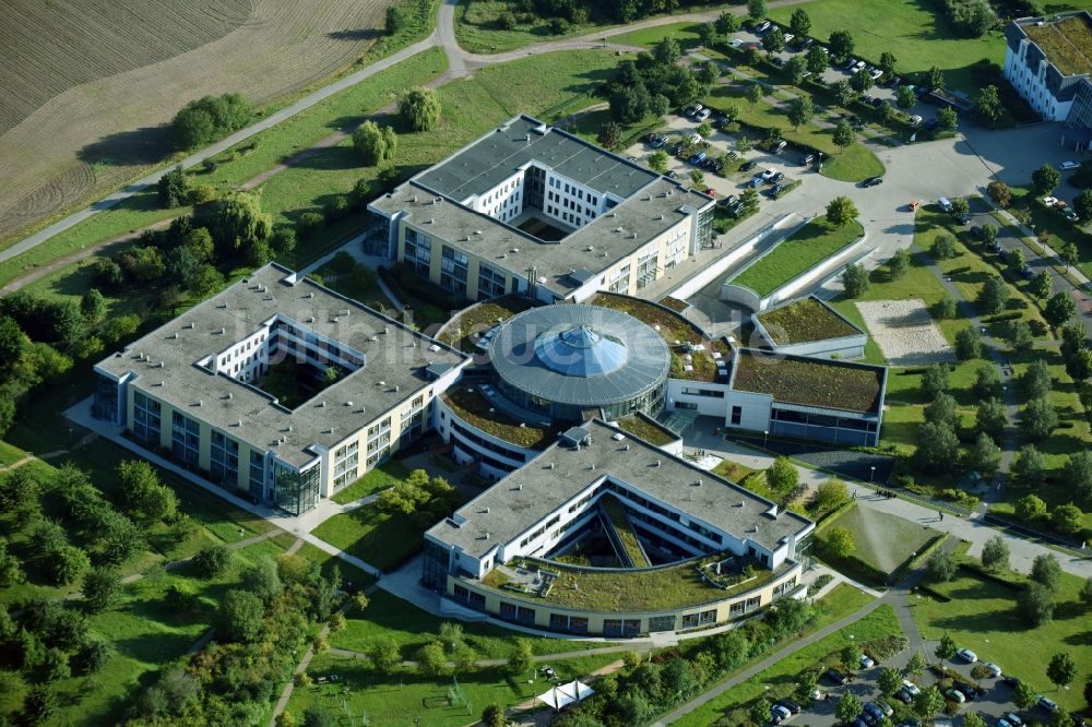 Luftaufnahme Leipzig - Klinikgelände des Krankenhauses HELIOS Park-Klinikum Leipzig an der Morawitzstraße in Leipzig im Bundesland Sachsen, Deutschland