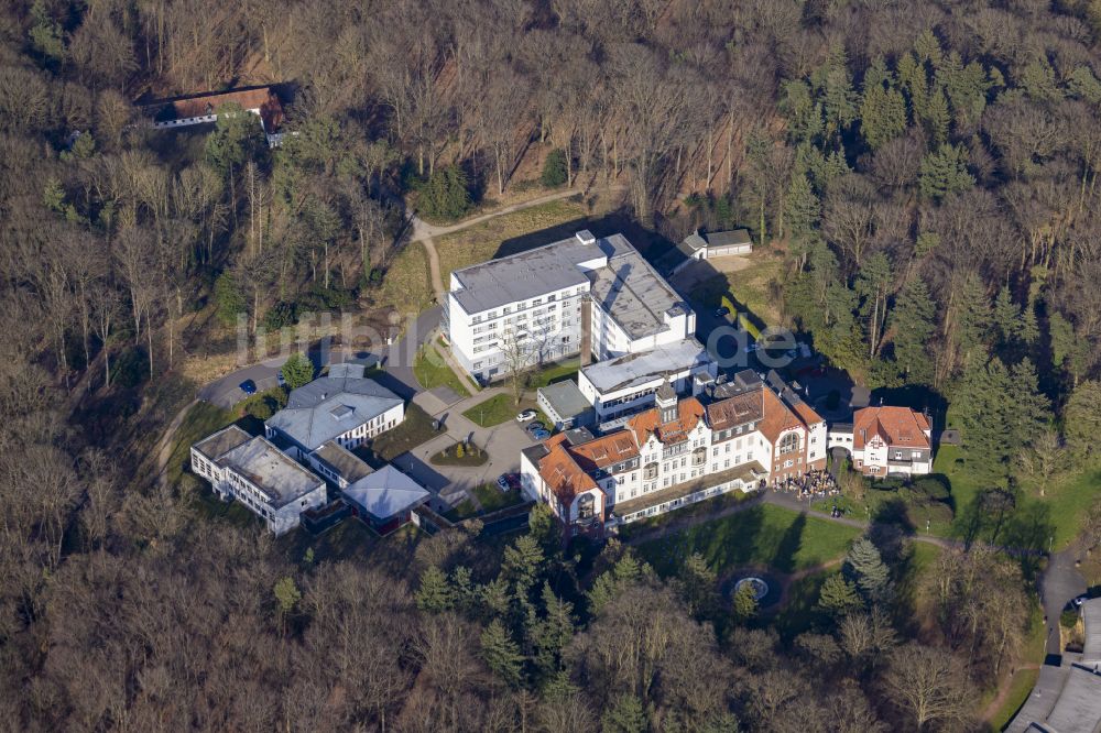 Hardter Wald von oben - Klinikgelände des Krankenhauses Herzpark Mönchengladbach in Hardter Wald im Bundesland Nordrhein-Westfalen, Deutschland