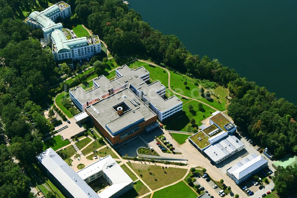 Luftbild Rüdersdorf - Klinikgelände des Krankenhauses Immanuel Klinik Rüdersdorf in Rüdersdorf im Bundesland Brandenburg, Deutschland