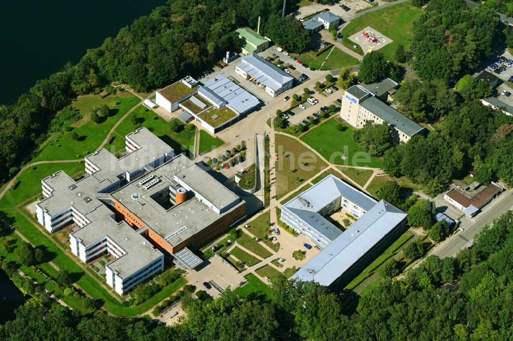 Rüdersdorf aus der Vogelperspektive: Klinikgelände des Krankenhauses Immanuel Klinik Rüdersdorf in Rüdersdorf im Bundesland Brandenburg, Deutschland