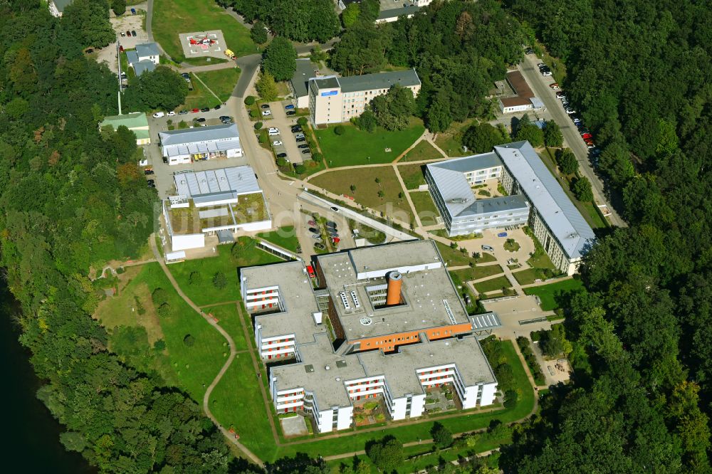 Rüdersdorf von oben - Klinikgelände des Krankenhauses Immanuel Klinik Rüdersdorf in Rüdersdorf im Bundesland Brandenburg, Deutschland