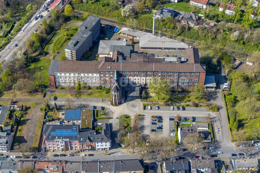 Gelsenkirchen aus der Vogelperspektive: Klinikgelände des Krankenhauses St. Josef-Hospital in Gelsenkirchen im Bundesland Nordrhein-Westfalen