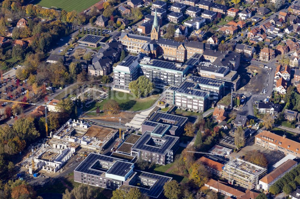 Luftaufnahme Sendenhorst - Klinikgelände des Krankenhauses St. Josef-Stift Sendenhorst: Klinik für Rheumatologie in Sendenhorst im Bundesland Nordrhein-Westfalen, Deutschland