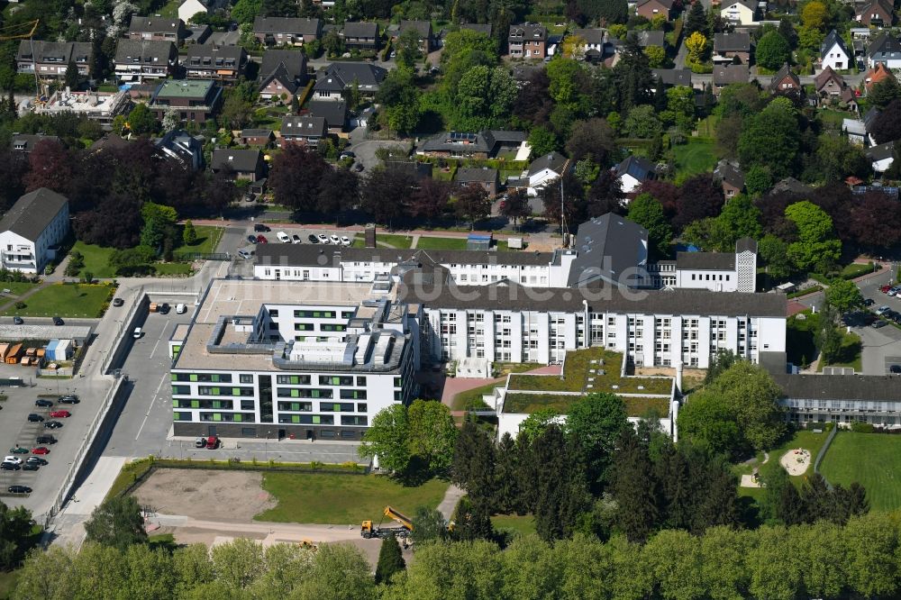 Luftbild Kleve - Klinikgelände des Krankenhauses Katholisches Karl Leisner Klinikum gGmbH - St.-Antonius-Hospital Kleve an der Albersallee in Kleve im Bundesland Nordrhein-Westfalen, Deutschland