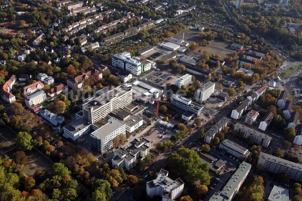 Mainz von oben - Klinikgelände des Krankenhauses Katholisches Klinikum in Mainz im Bundesland Rheinland-Pfalz, Deutschland