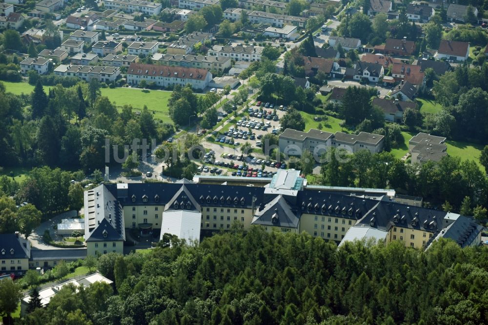 Bayreuth aus der Vogelperspektive: Klinikgelände des Krankenhauses Klinik Hohe Warte im Ortsteil Schießhaus in Bayreuth im Bundesland Bayern, Deutschland