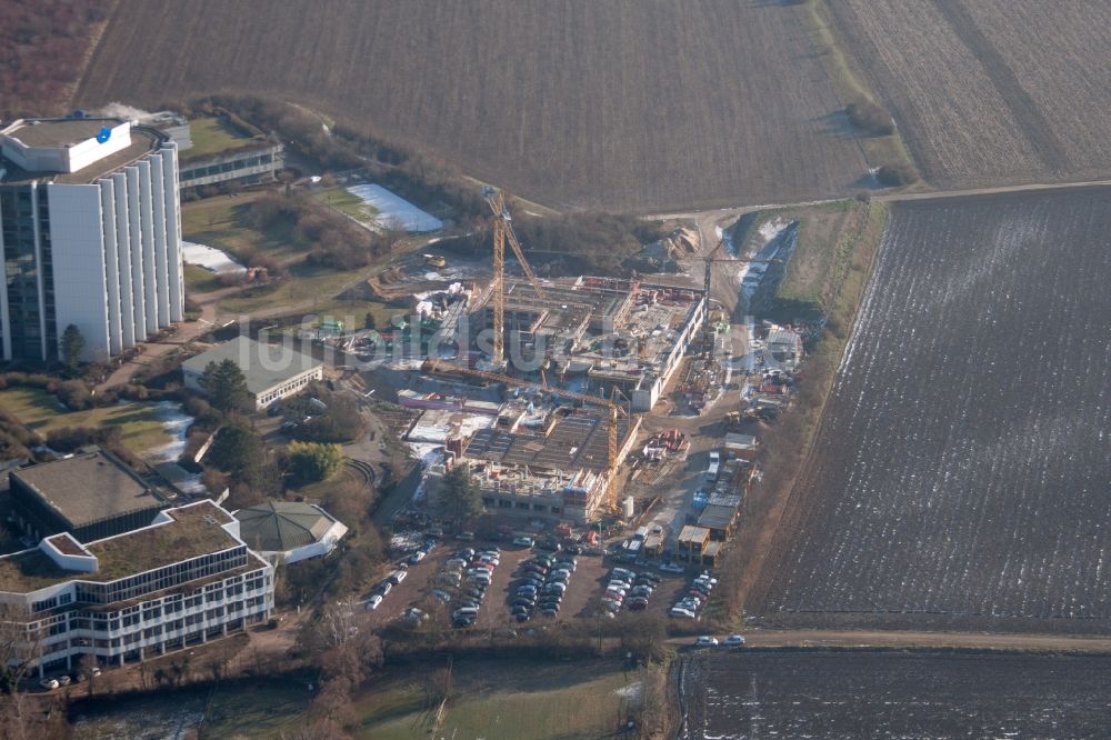 Ludwigshafen am Rhein aus der Vogelperspektive: Klinikgelände des Krankenhauses BG Klinik Ludwigshafen in Ludwigshafen am Rhein im Bundesland Rheinland-Pfalz