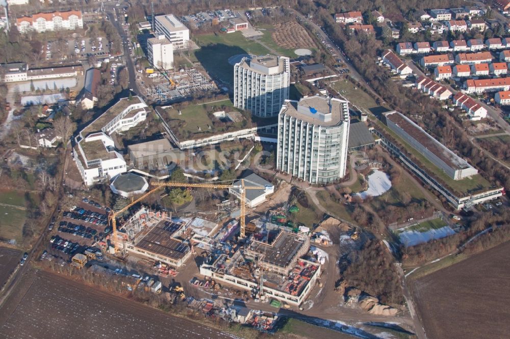 Luftbild Ludwigshafen am Rhein - Klinikgelände des Krankenhauses BG Klinik Ludwigshafen in Ludwigshafen am Rhein im Bundesland Rheinland-Pfalz