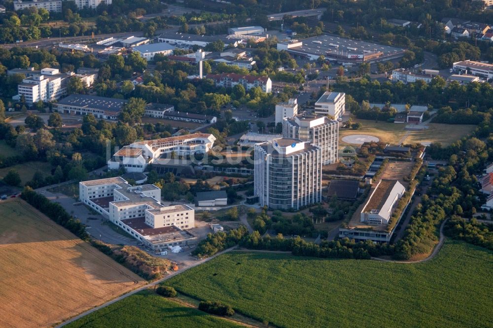 Ludwigshafen am Rhein aus der Vogelperspektive: Klinikgelände des Krankenhauses BG Klinik Ludwigshafen in Ludwigshafen am Rhein im Bundesland Rheinland-Pfalz