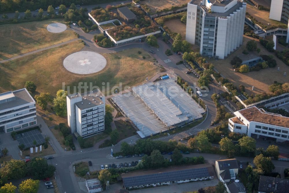 Ludwigshafen am Rhein von oben - Klinikgelände des Krankenhauses BG Klinik Ludwigshafen in Ludwigshafen am Rhein im Bundesland Rheinland-Pfalz