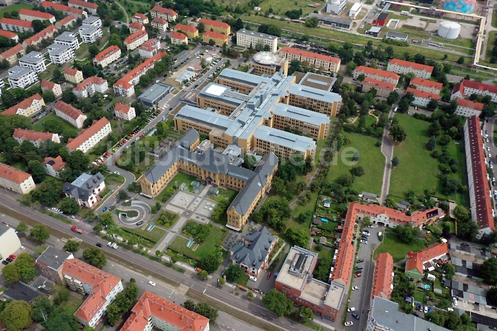 Luftbild Halle (Saale) - Klinikgelände des Krankenhauses BG Klinikum Bergmannstrost in Halle (Saale) im Bundesland Sachsen-Anhalt, Deutschland