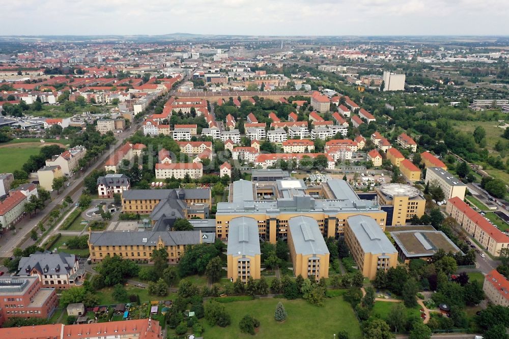 Luftaufnahme Halle (Saale) - Klinikgelände des Krankenhauses BG Klinikum Bergmannstrost in Halle (Saale) im Bundesland Sachsen-Anhalt, Deutschland