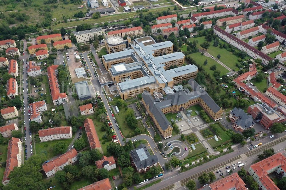 Luftaufnahme Halle (Saale) - Klinikgelände des Krankenhauses BG Klinikum Bergmannstrost in Halle (Saale) im Bundesland Sachsen-Anhalt, Deutschland