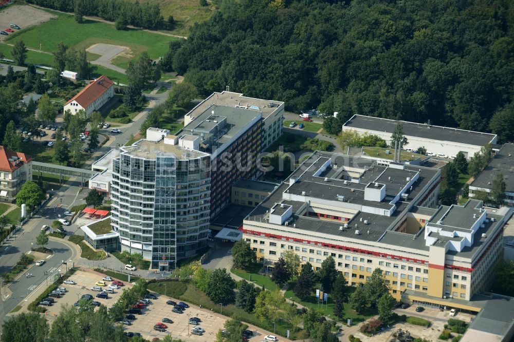 Chemnitz aus der Vogelperspektive: Klinikgelände des Krankenhauses Klinikum Chemnitz gGmbH in Chemnitz im Bundesland Sachsen