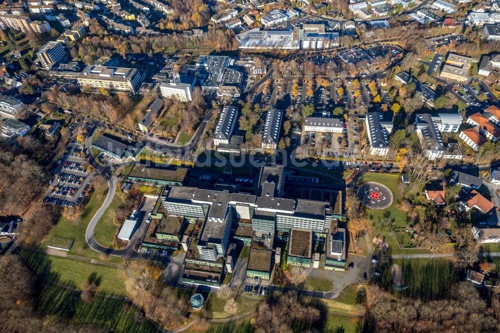 Luftbild Lüdenscheid - Klinikgelände des Krankenhauses Klinikum Lüdenscheid in Lüdenscheid im Bundesland Nordrhein-Westfalen, Deutschland