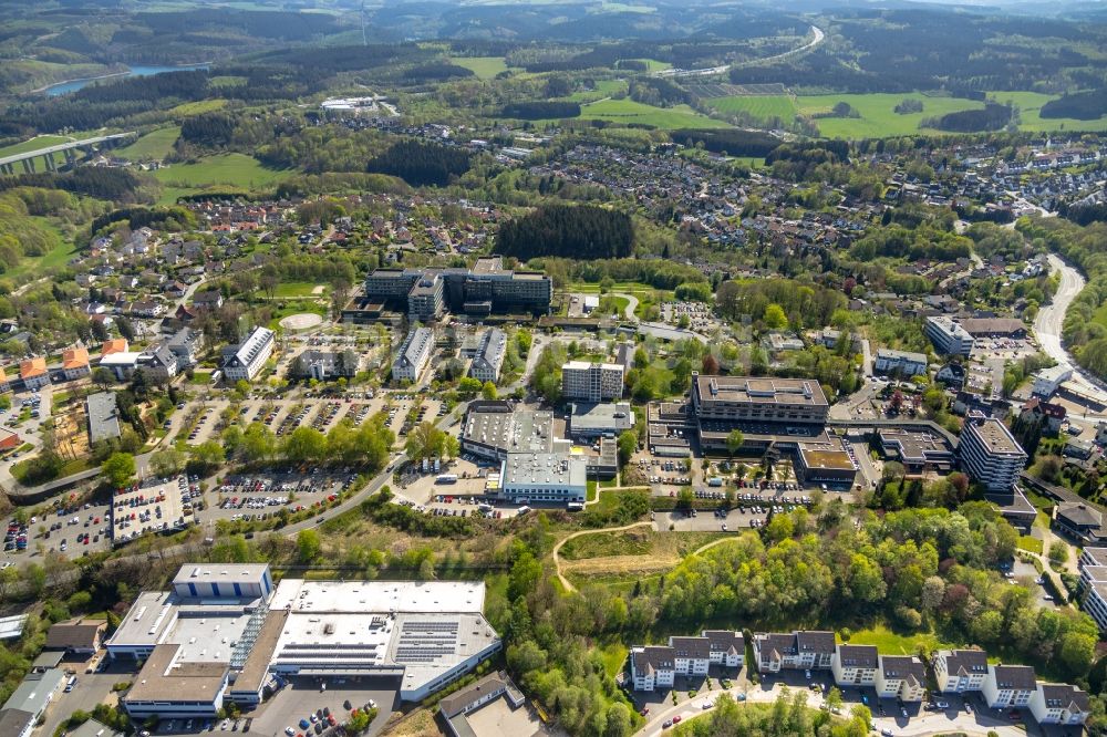 Luftbild Lüdenscheid - Klinikgelände des Krankenhauses Klinikum Lüdenscheid in Lüdenscheid im Bundesland Nordrhein-Westfalen, Deutschland