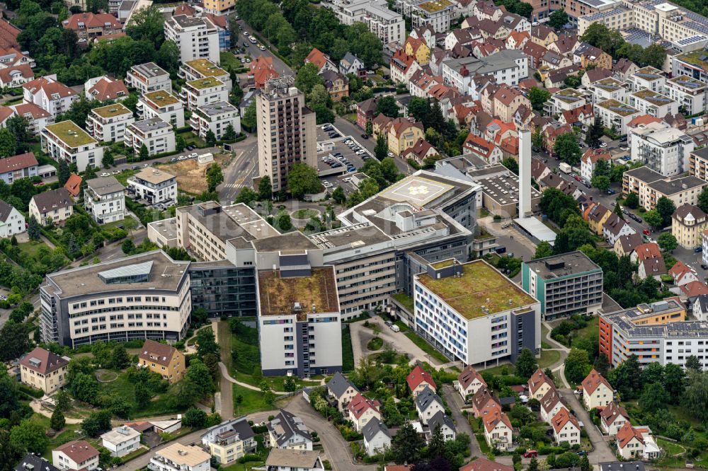 Reutlingen aus der Vogelperspektive: Klinikgelände des Krankenhauses Klinikum am Steinenberg Reutlingen in Reutlingen im Bundesland Baden-Württemberg, Deutschland