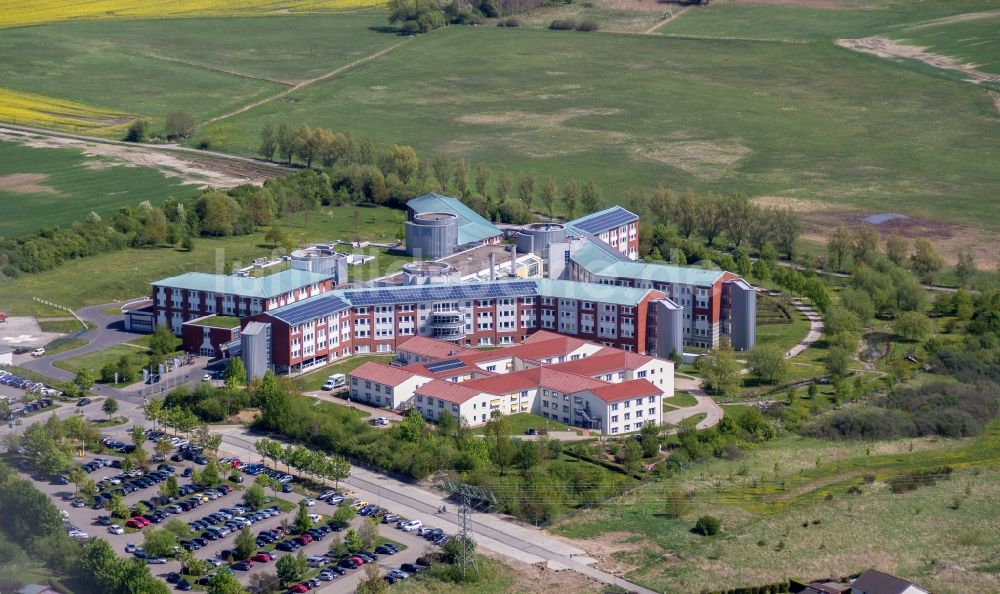 Luftbild Güstrow - Klinikgelände des Krankenhauses KMG Klinikum in Güstrow im Bundesland Mecklenburg-Vorpommern