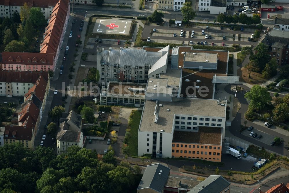 Luftbild Köthen (Anhalt) - Klinikgelände des Krankenhauses Krankenhaus Köthen in Köthen (Anhalt) im Bundesland Sachsen-Anhalt