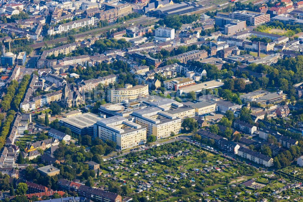 Luftbild Krefeld - Klinikgelände des Krankenhauses in Krefeld im Bundesland Nordrhein-Westfalen, Deutschland