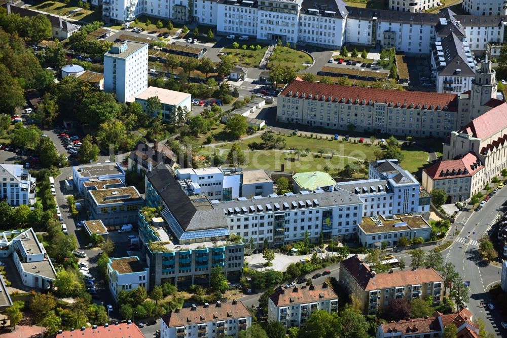 Luftaufnahme Würzburg - Klinikgelände des Krankenhauses der KWM Missioklinik an der Salvatorstraße im Ortsteil Frauenland in Würzburg im Bundesland Bayern, Deutschland