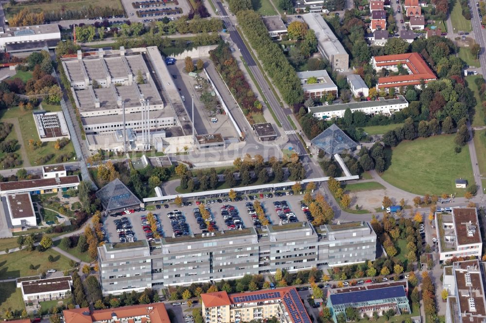 München aus der Vogelperspektive: Klinikgelände des Krankenhauses LMU - Klinikum der Universität München in München im Bundesland Bayern, Deutschland