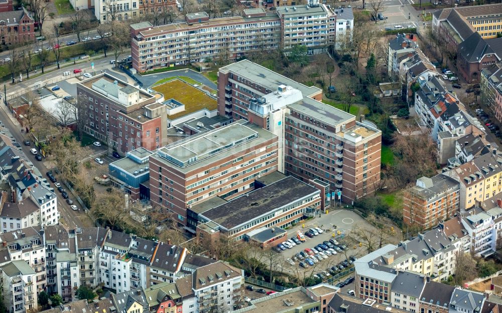 Luftbild Düsseldorf - Klinikgelände des Krankenhauses Marien Hospital Düsseldorf in Düsseldorf im Bundesland Nordrhein-Westfalen, Deutschland