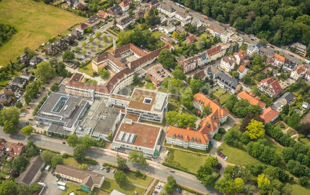 Hamm aus der Vogelperspektive: Klinikgelände des Krankenhauses St. Marien-Hospital Hamm in Hamm im Bundesland Nordrhein-Westfalen, Deutschland