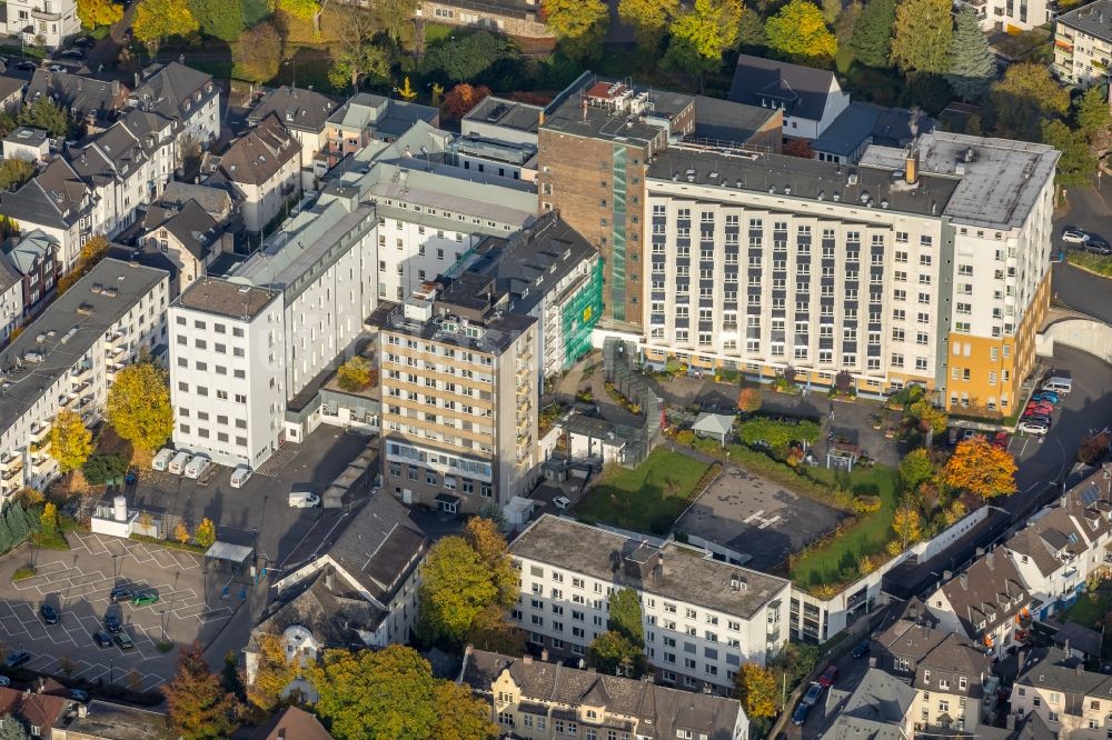 Luftbild Siegen - Klinikgelände des Krankenhauses St. Marien-Krankenhaus in Siegen im Bundesland Nordrhein-Westfalen, Deutschland