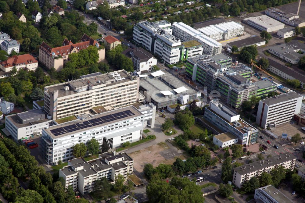 Luftaufnahme Mainz - Klinikgelände des Krankenhauses Marienhaus Klinikum Mainz (MKM) in Mainz im Bundesland Rheinland-Pfalz, Deutschland