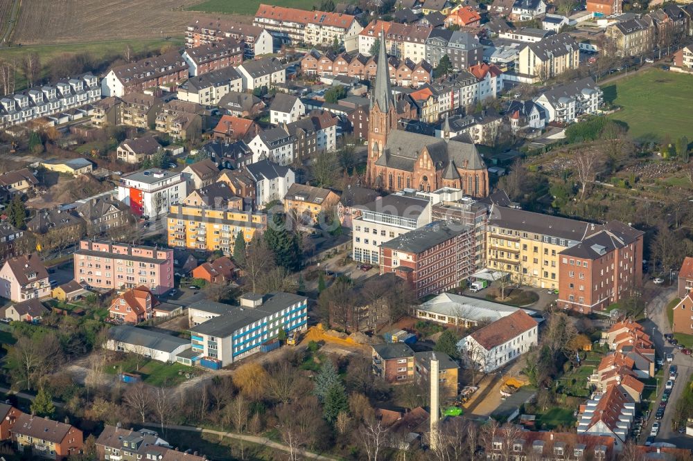 Luftbild Herne - Klinikgelände des Krankenhauses Marienhospital-Herne II in der Widumer Straße in Herne im Bundesland Nordrhein-Westfalen, Deutschland