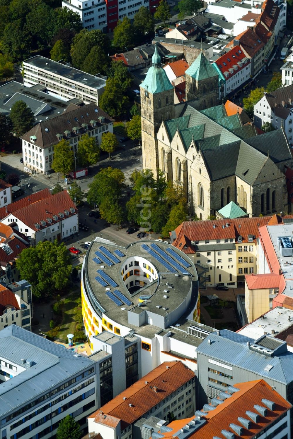 Osnabrück aus der Vogelperspektive: Klinikgelände des Krankenhauses Marienhospital in Osnabrück im Bundesland Niedersachsen, Deutschland