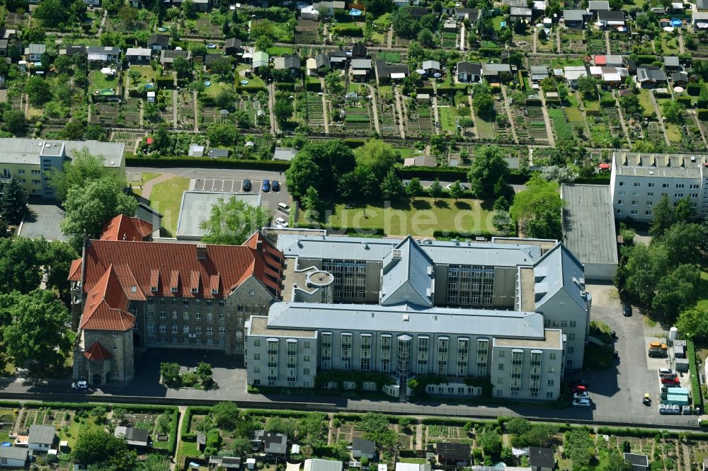 Magdeburg von oben - Klinikgelände des Krankenhauses St. Marienstift Magdeburg GmbH in Magdeburg im Bundesland Sachsen-Anhalt, Deutschland