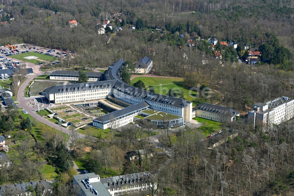 Luftaufnahme Halle (Saale) - Klinikgelände des Krankenhauses Martha-Maria an der Röntgenstraße in Halle (Saale) im Bundesland Sachsen-Anhalt, Deutschland