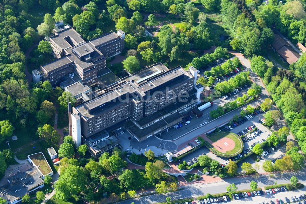 Luftbild Lübbecke - Klinikgelände des Krankenhauses Mühlenkreiskliniken AöR in Lübbecke im Bundesland Nordrhein-Westfalen, Deutschland