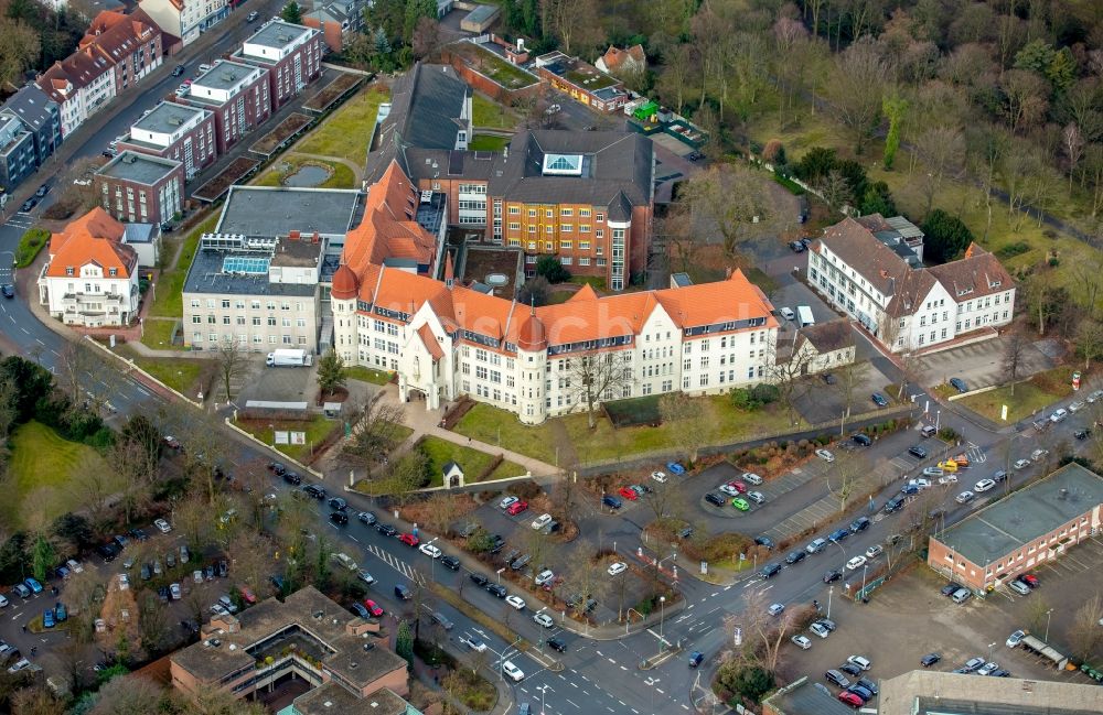 Gelsenkirchen aus der Vogelperspektive: Klinikgelände des Krankenhauses Mühlenstraße im Ortsteil Gelsenkirchen-Nord in Gelsenkirchen im Bundesland Nordrhein-Westfalen