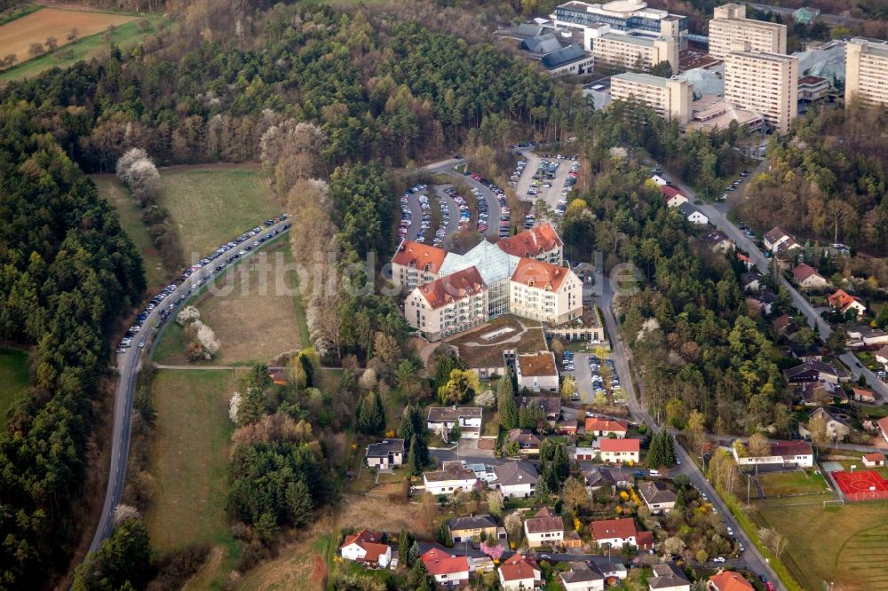 Bad Neustadt an der Saale von oben - Klinikgelände des Krankenhauses Neurologische Klinik Bad Neustadt an der Saale in Bad Neustadt an der Saale im Bundesland Bayern, Deutschland