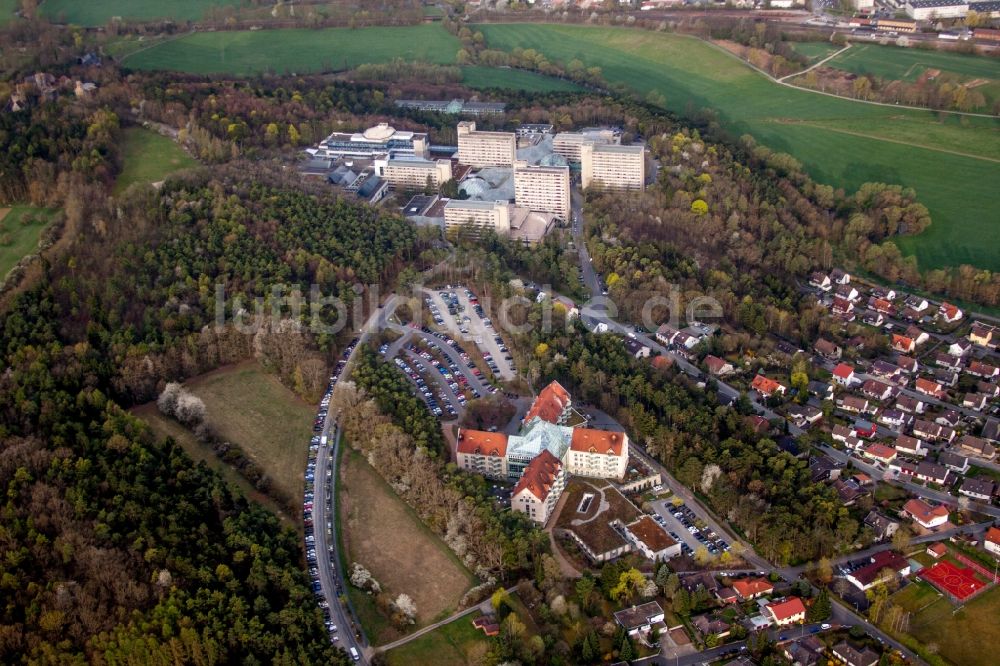 Bad Neustadt an der Saale aus der Vogelperspektive: Klinikgelände des Krankenhauses Neurologische Klinik Bad Neustadt an der Saale in Bad Neustadt an der Saale im Bundesland Bayern, Deutschland