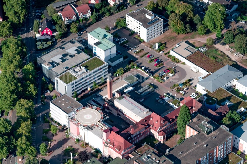 Luftbild Offenburg - Klinikgelände des Krankenhauses Ortenauklinik in Offenburg im Bundesland Baden-Württemberg, Deutschland